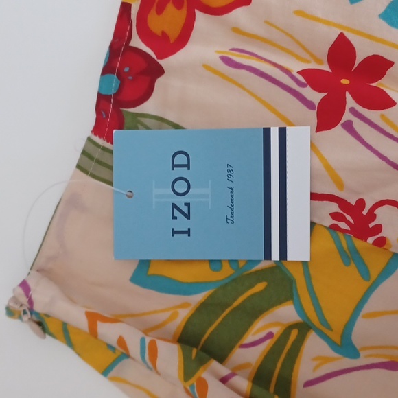 Izod A-line skirt, tropical print, size 10 - Picture 7 of 9